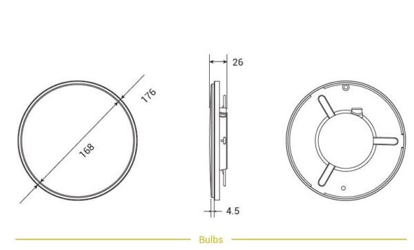 bec plat led alb 32w 3800 lumeni hayward 3