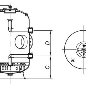 Filtru bobinat Fiberpool ITALY, D1600, conexiune 125mm