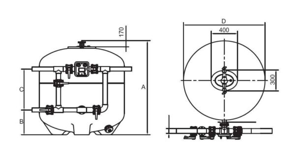 filtru brazil d1600 conexiune 110mm 1