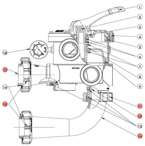 kit conectare vana multiport vari flo sp0719 1