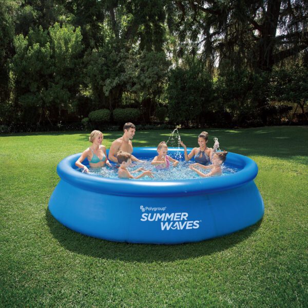 piscina instant summer waves cu inel gonflabil dimensiuni 306 x 76cm