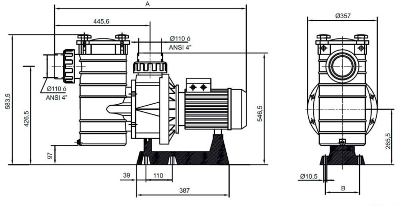 Pompa HCP 4000, 7.50 CP, 400V IE3, Hayward