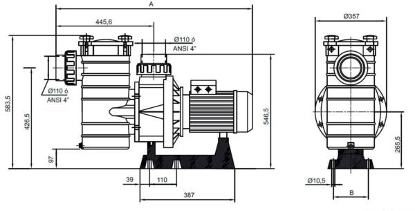pompa neo 550 cp 400v ie3 hayward 1