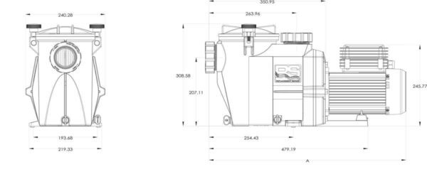 pompa recirculare rs ii di 200 cp hayward 3