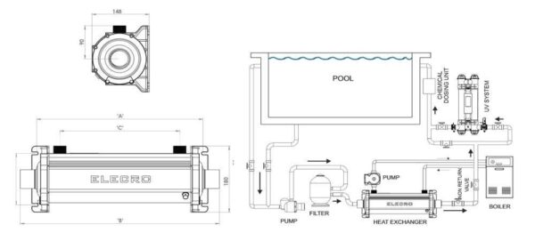 schimbator de caldura din titan 75kw escalade 1