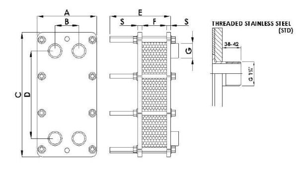 schimbator de caldura in placi titan 370 kw 3