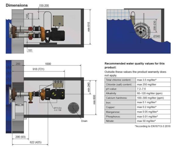 sistem inot contra curent jet swim 1200 beton 2