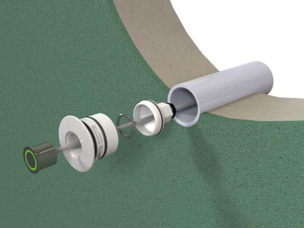 trecere perete beton pentru buton piezoelectric 1