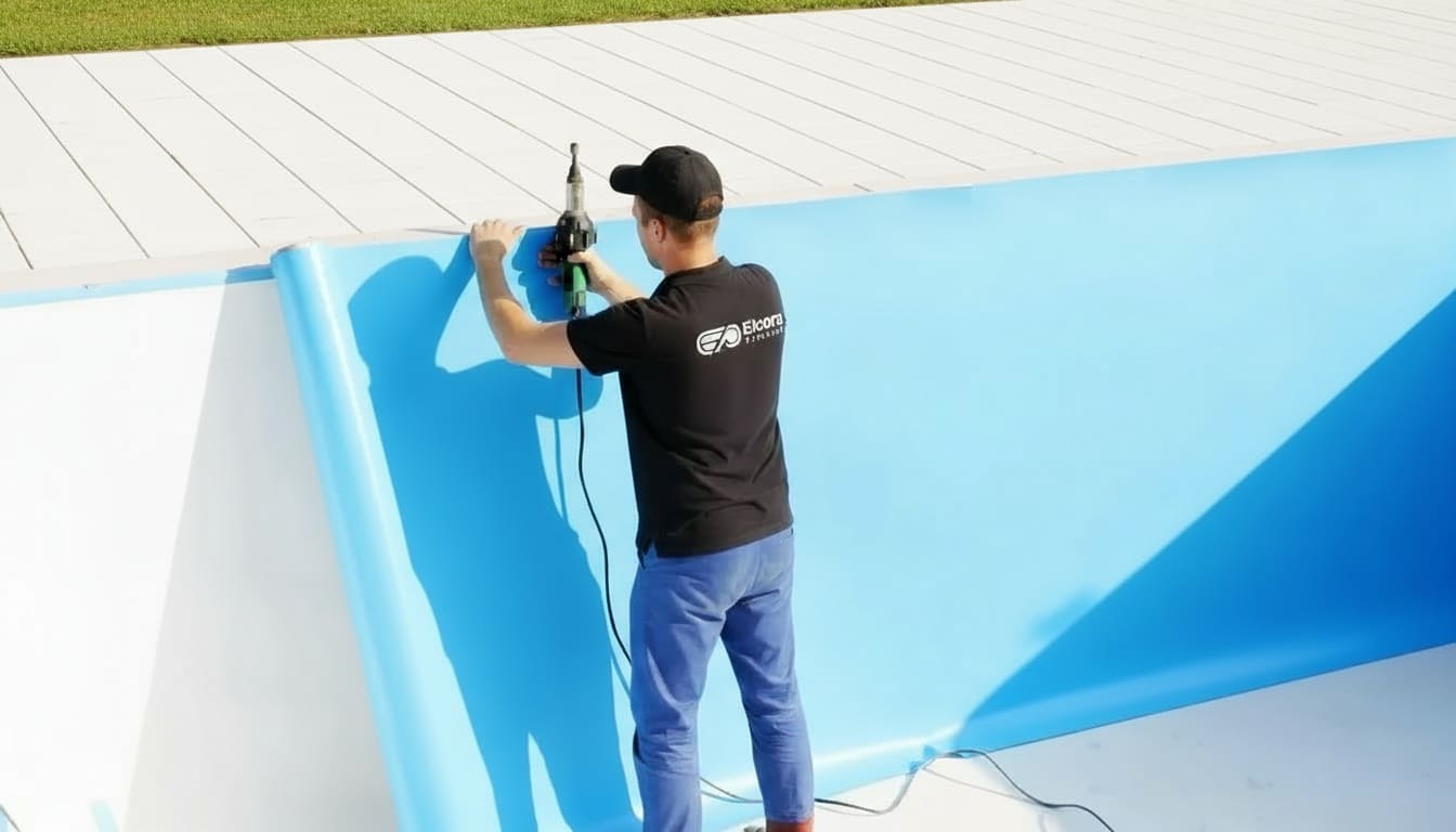 montaj liner piscina 